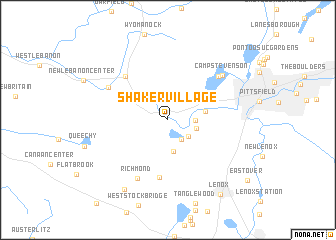 map of Shaker Village