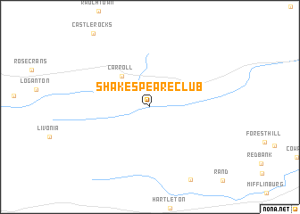 map of Shakespeare Club