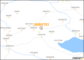 map of Shakitsy