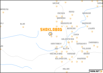 map of Shaklābād