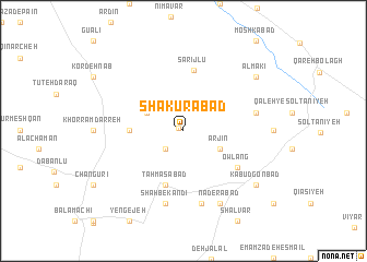 map of Shakūrābād