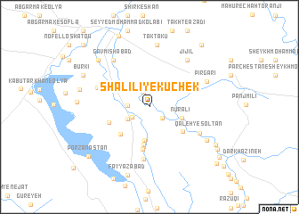 map of Shalīlī-ye Kūchek