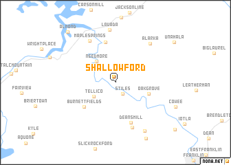 map of Shallow Ford