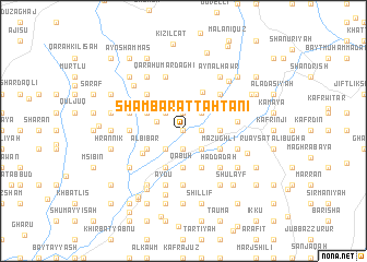 map of Shambar at Taḩtānī