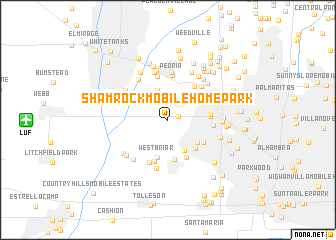 map of Shamrock Mobile Home Park