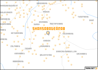 map of Shamsābād-e ‘Arab