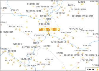 map of Shamsābād