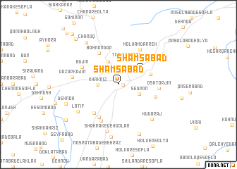 map of Shamsābād