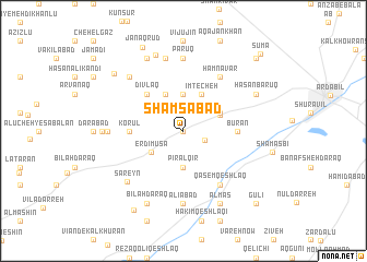 map of Shamsābād