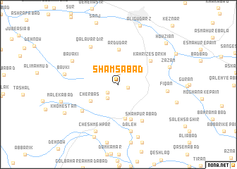 map of Shamsābād