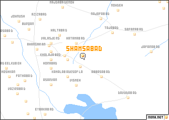 map of Shamsābād