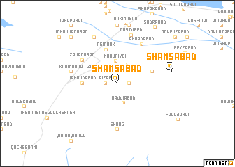 map of Shamsābād