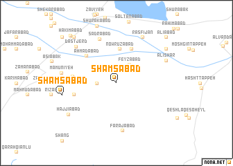 map of Shamsābād