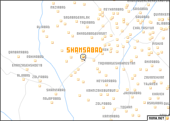 map of Shamsābād