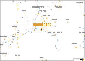 map of Shamsābād