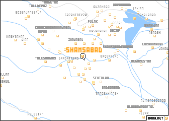 map of Shamsābād