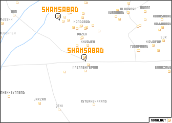 map of Shamsābād