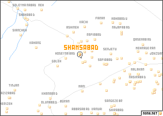 map of Shamsābād