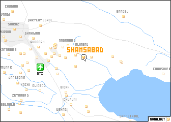 map of Shamsābād