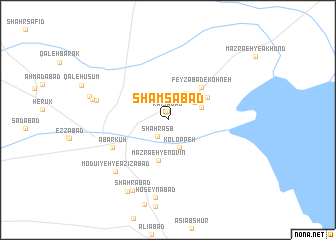 map of Shamsābād