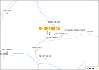 map of Shamsābād