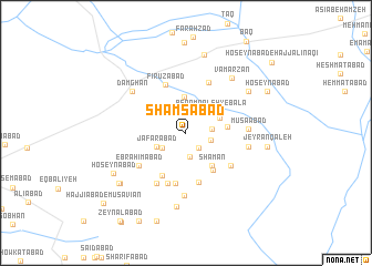 map of Shamsābād