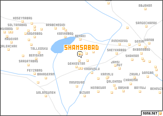 map of Shamsābād