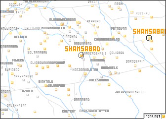 map of Shamsābād