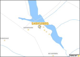 map of Shamsābād