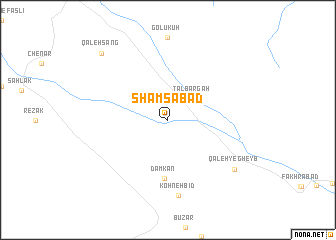 map of Shamsābād