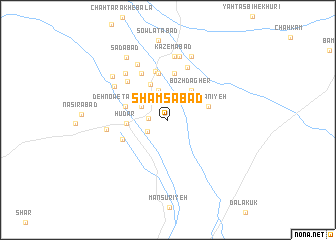 map of Shamsābād