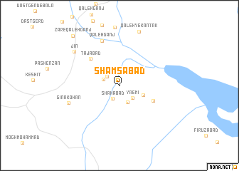 map of Shamsābād