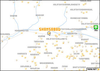 map of Shamsābād