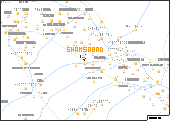 map of Shamsābād