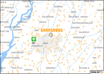 map of Shamsābād