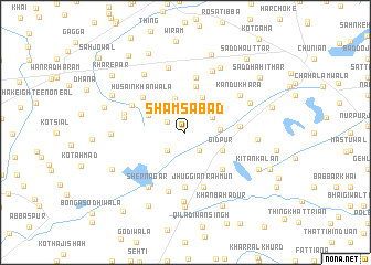 map of Shamsābād