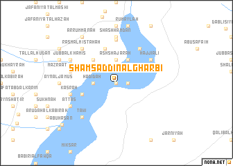map of Shams ad Dīn al Gharbī