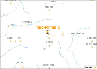 map of Shams-e Bālā