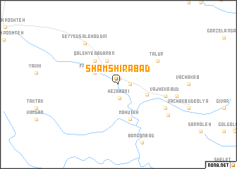 map of Shamshīrābād