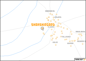 map of Shamshīr Gard
