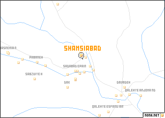 map of Shamsīābād