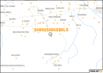 map of Shamūshak-e Bālā