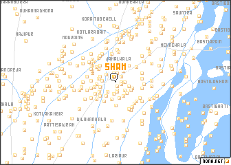 map of Shām