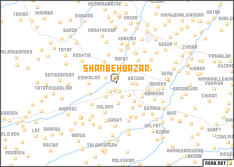 map of Shanbeh Bāzār