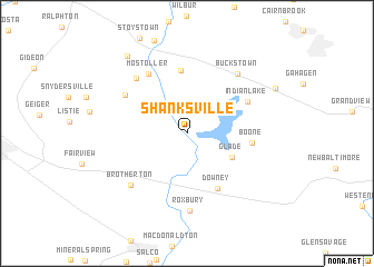 map of Shanksville