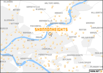 map of Shannon Heights