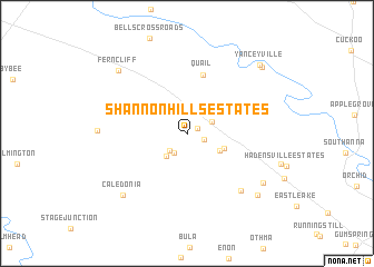 map of Shannon Hills Estates