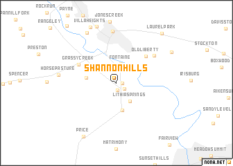 map of Shannon Hills