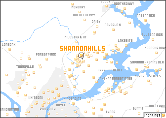 map of Shannon Hills