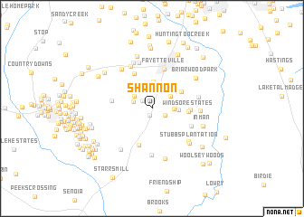 map of Shannon